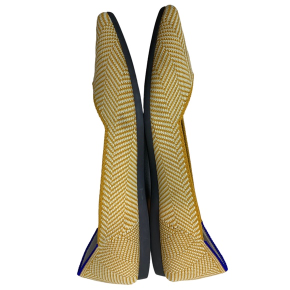 Rothy’s RARE Gold Herringbone Pointed Flats - Picture 4 of 11